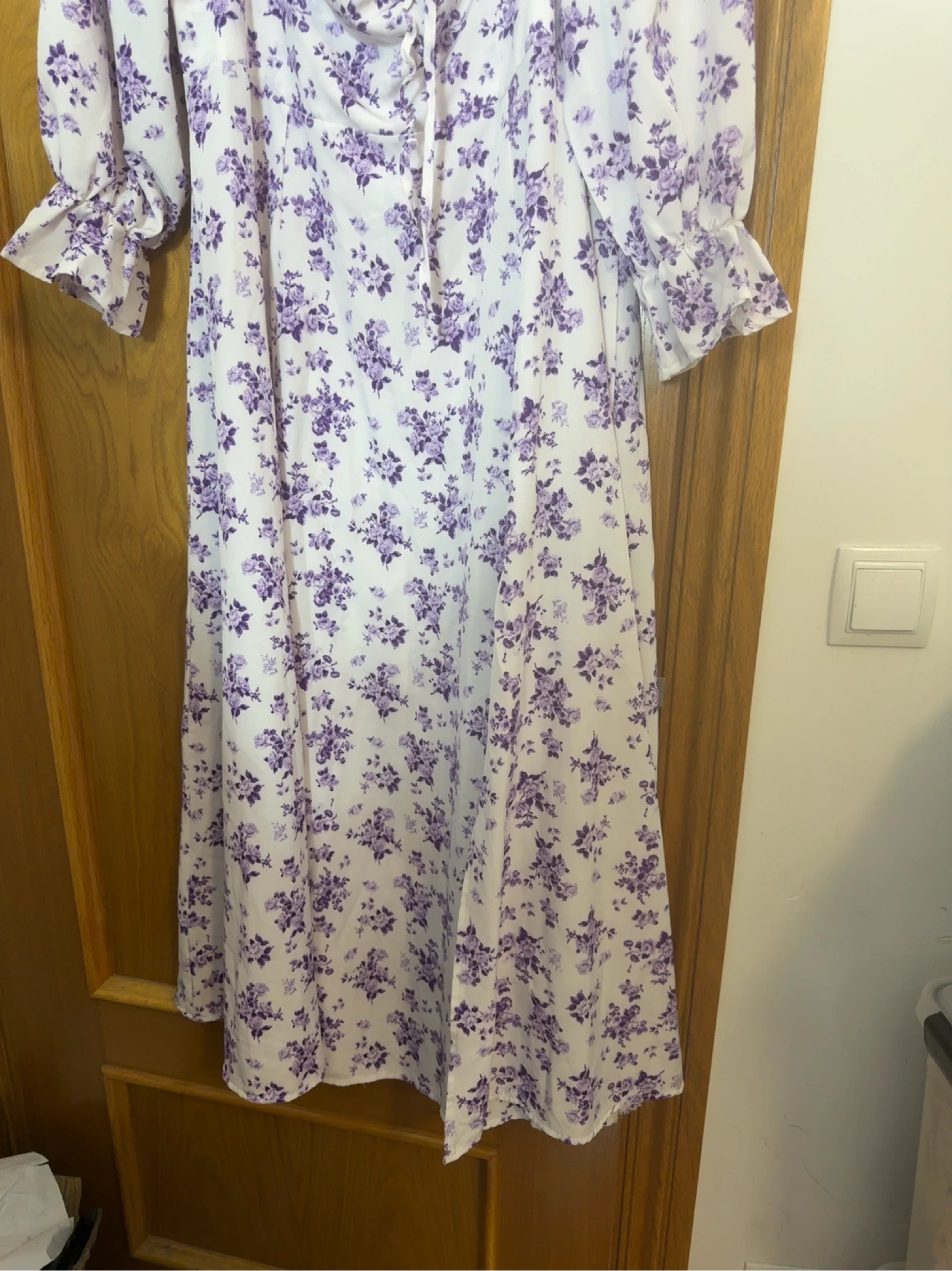 Lange lila bloemenjurk Loness XL 44 – photo 2